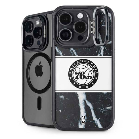 NBA Philadelphia 76ers Marble iPhone 14 Pro Kickstand Case